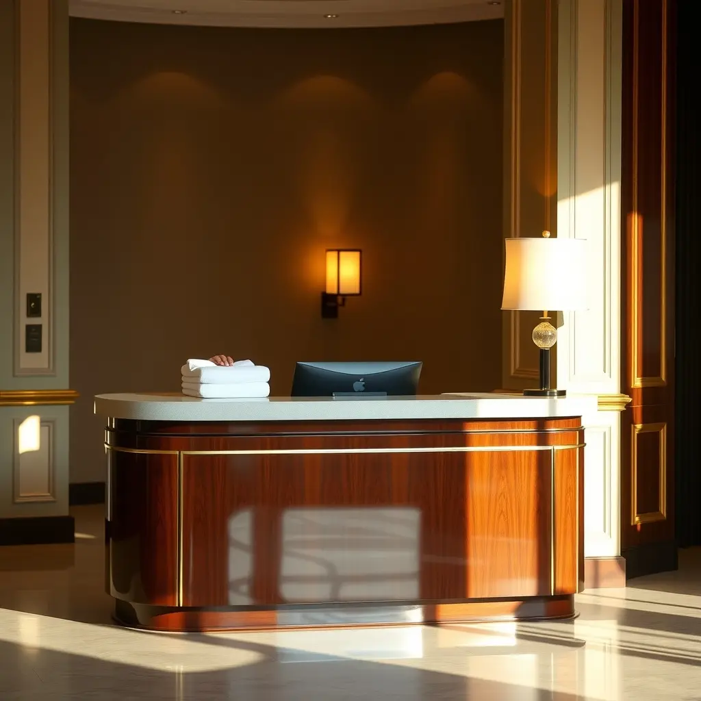 A concierge front desk ready to help